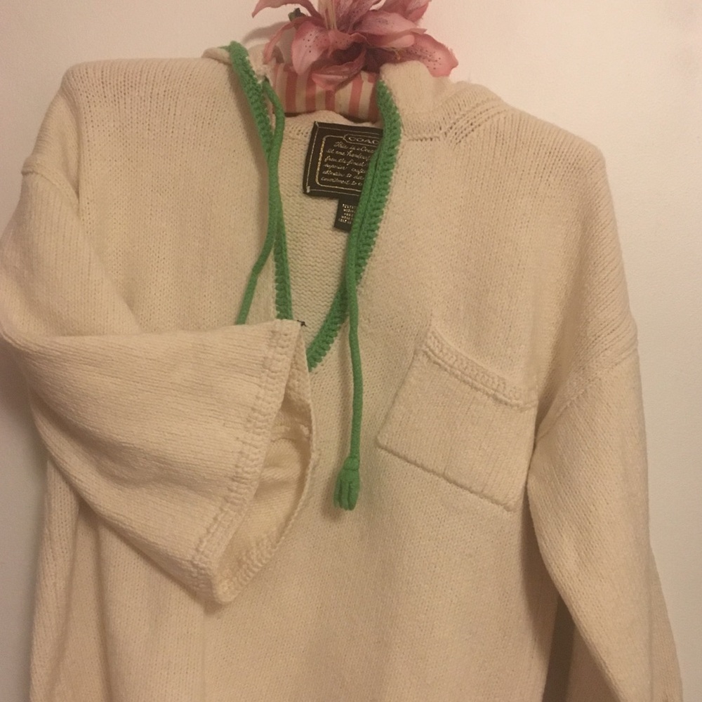 Coach cream  hooded sweater